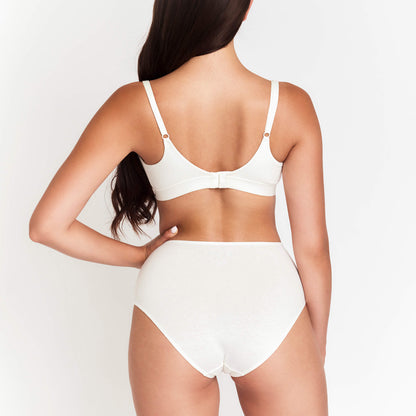 Hemp & Organic Cotton High-Rise Brief in Milk