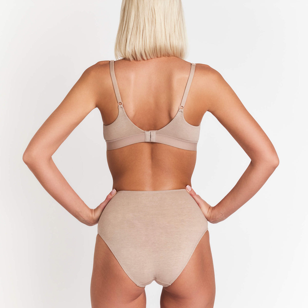 Hemp & Organic Cotton High-Rise Brief in Mocha
