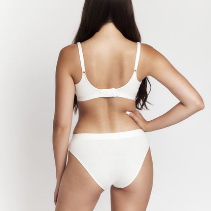 Organic Cotton & Hemp Keyhole Bra in Milk