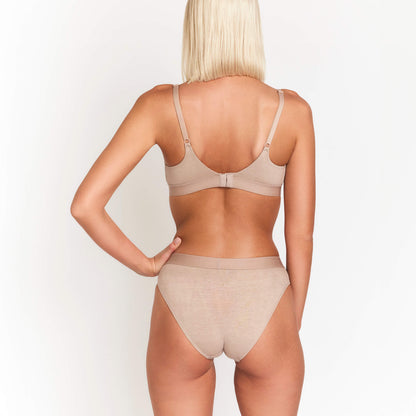 Hemp & Organic Cotton Mid-Rise Brief in Mocha