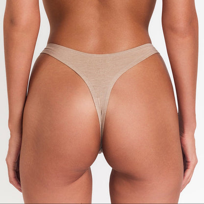 Organic Cotton & Hemp Thong in Mocha, additional detail