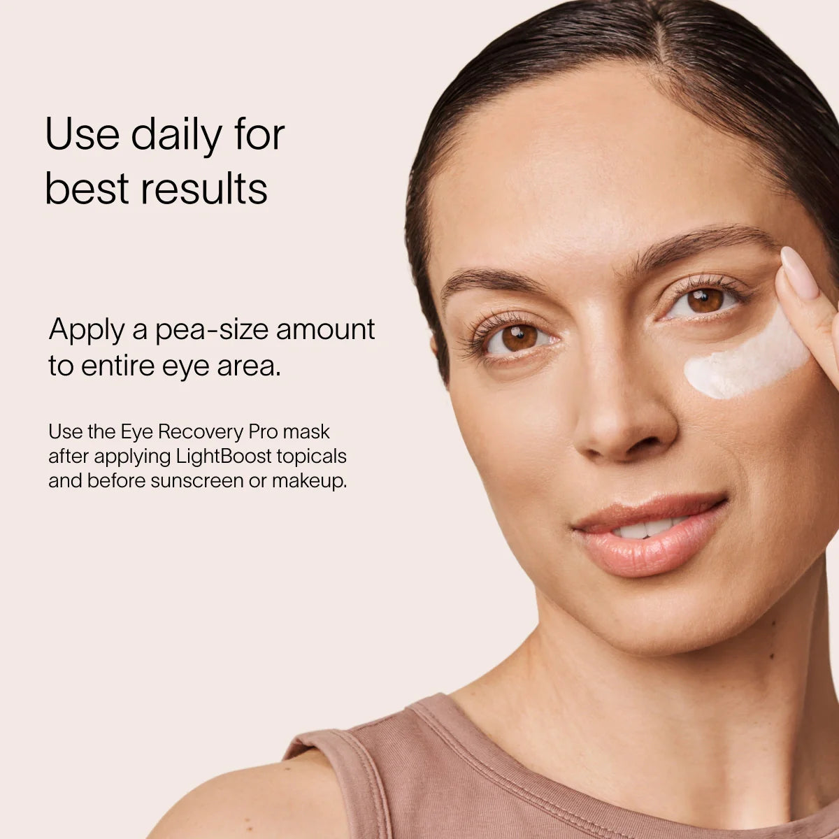 Solawave LightBoost Eye Cream, how to use graphic