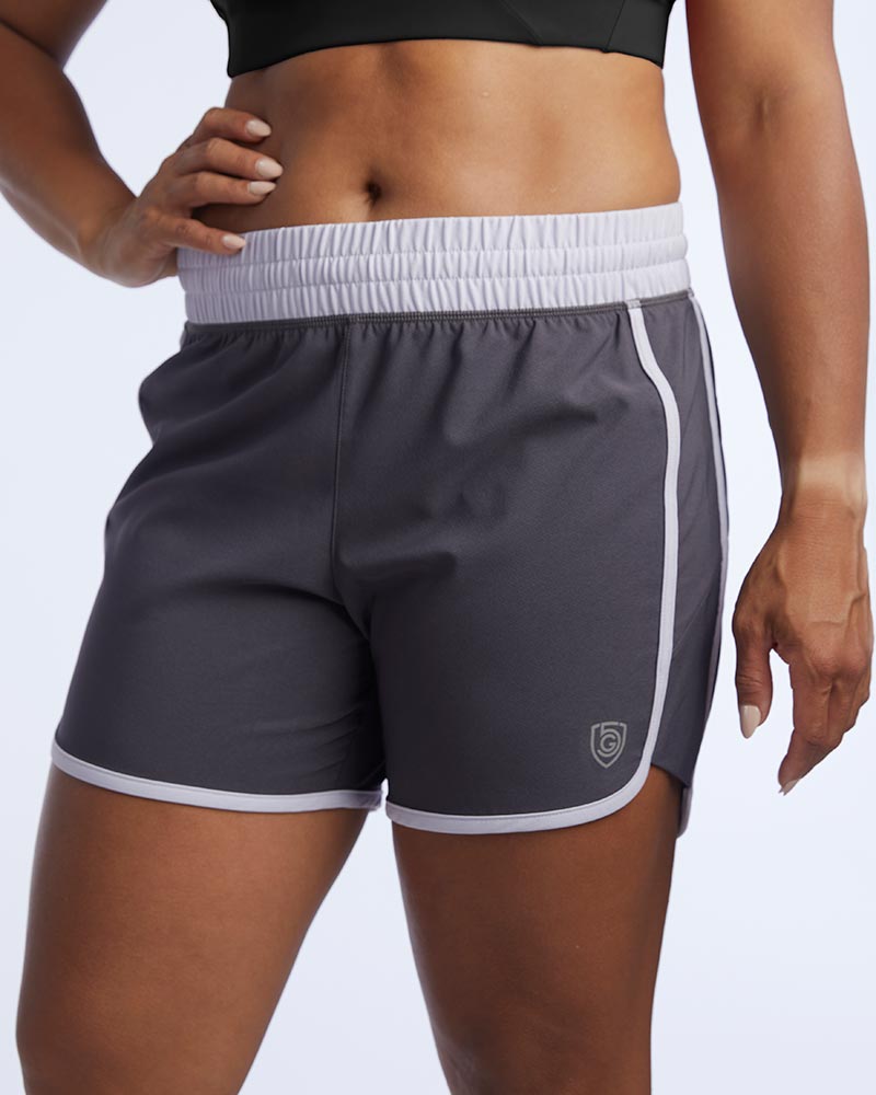 Indie Women's Sport Shorts in Carbon Opal