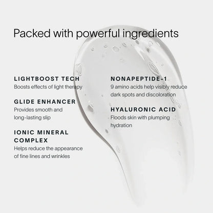Solawave LightBoost Wand Activating Serum, key ingredients graphic