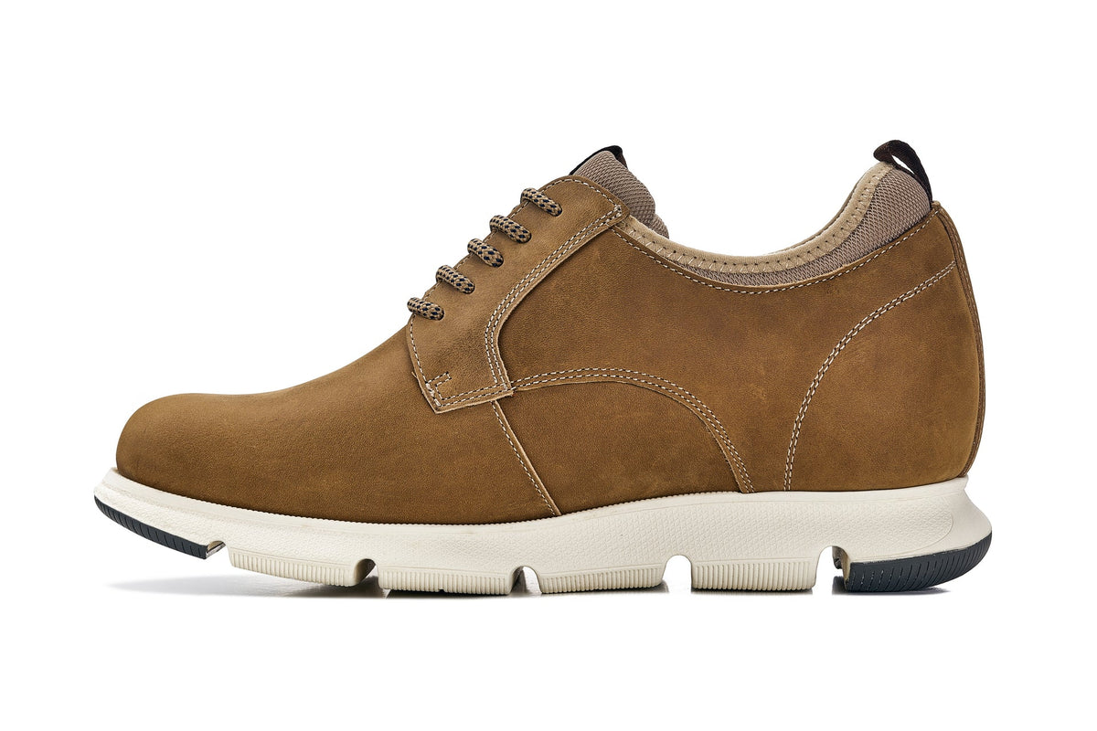 CALTO J1200 tan brown oxhide leather derby, additional detail