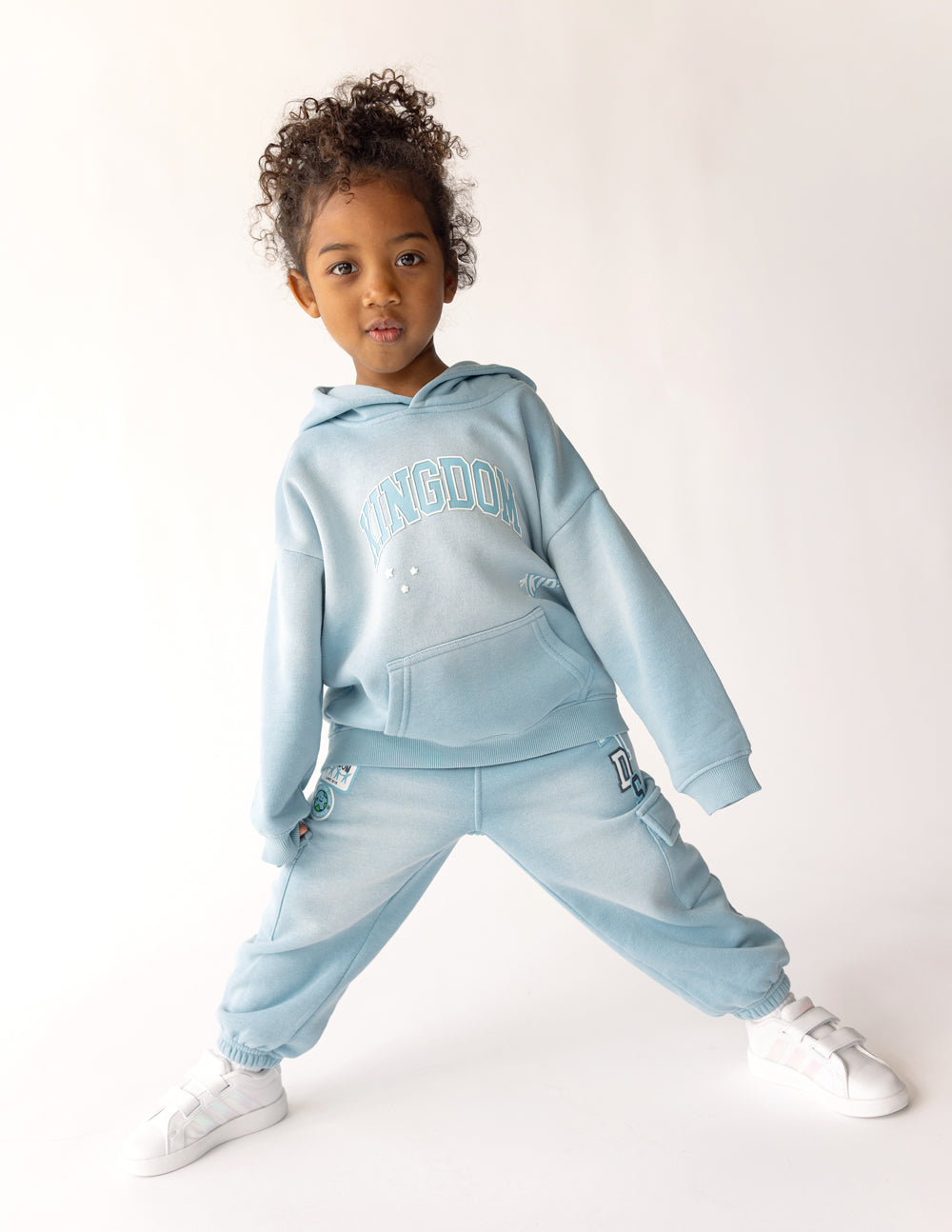 Kingdom Kids Hoodie in Air Blue, additional detail