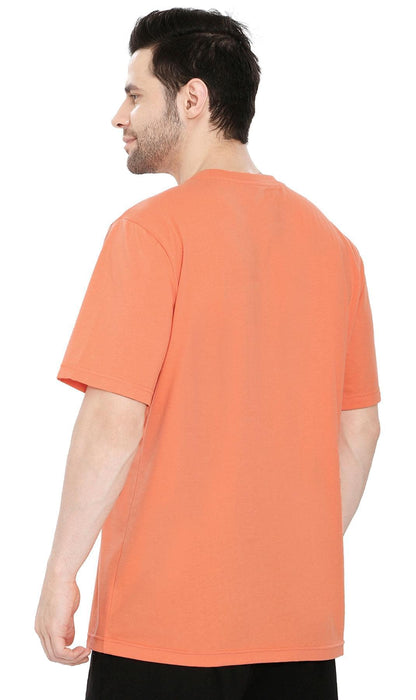 Turtle Bay men's heavyweight short sleeve crew neck t-shirt in Melon