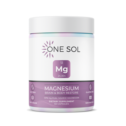 One Sol magnesium supplement container on a white background