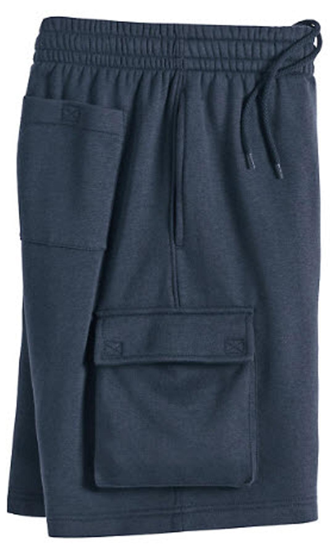 Turtle Bay men's fleece cargo shorts in Grey Heather