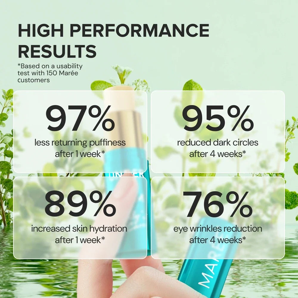 Cosmetic product with skincare benefits displayed on a green background