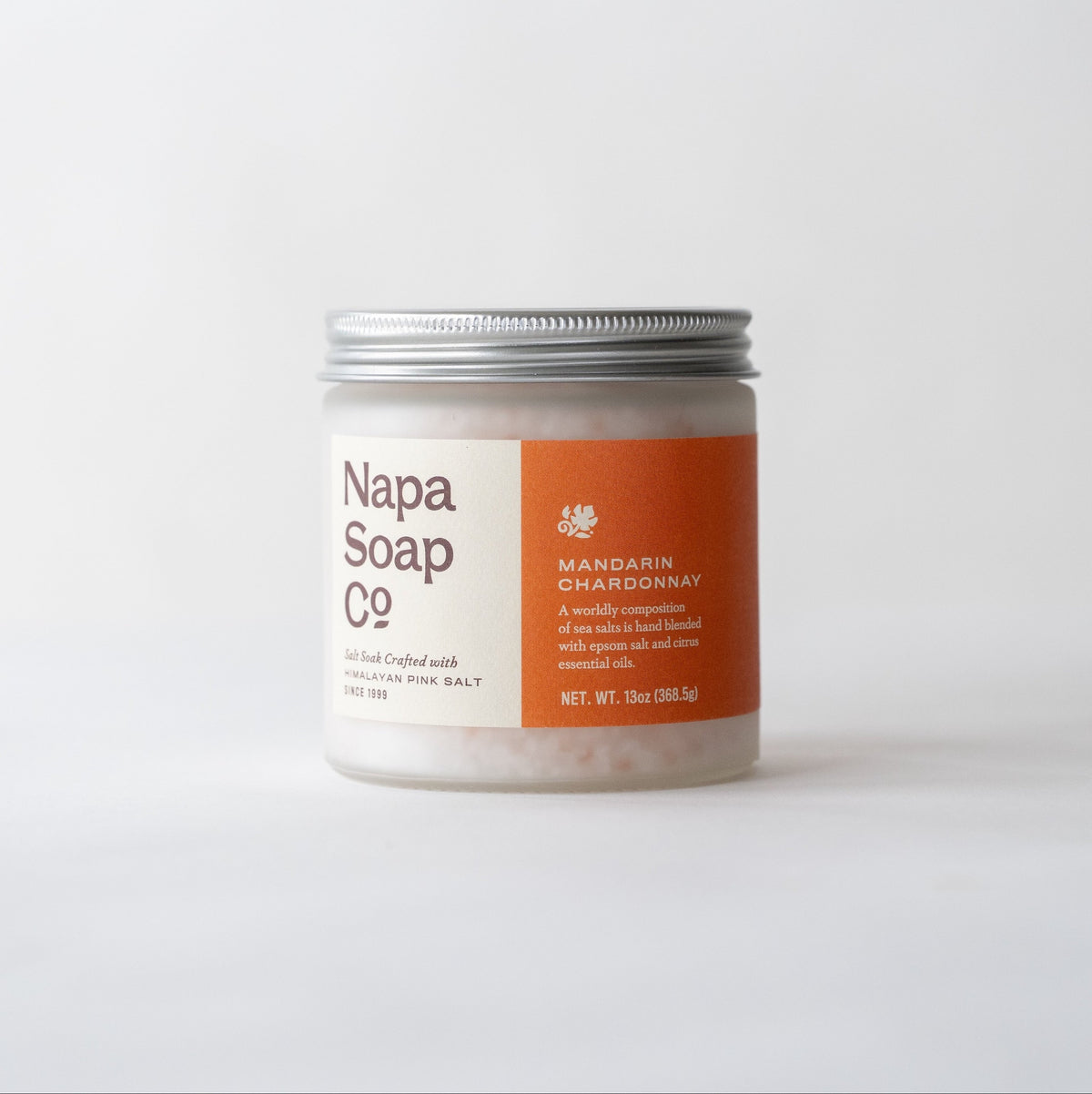 Napa Soap Company mineral bath salt soak jar on a white background