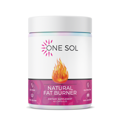 One Sol Natural Fat Burner dietary supplement container on a white background