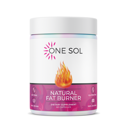 One Sol Natural Fat Burner dietary supplement container on a white background