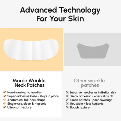 Comparison of Marée Wrinkle Neck Patches with other wrinkle patches highlighting advantages.