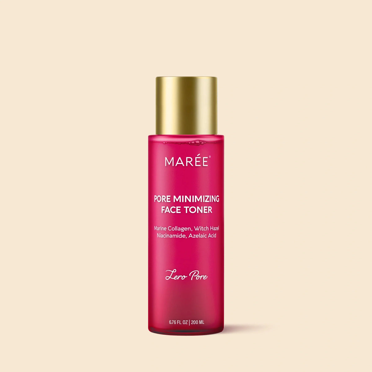 Maré Pore Minimizing Face Toner bottle on a beige background