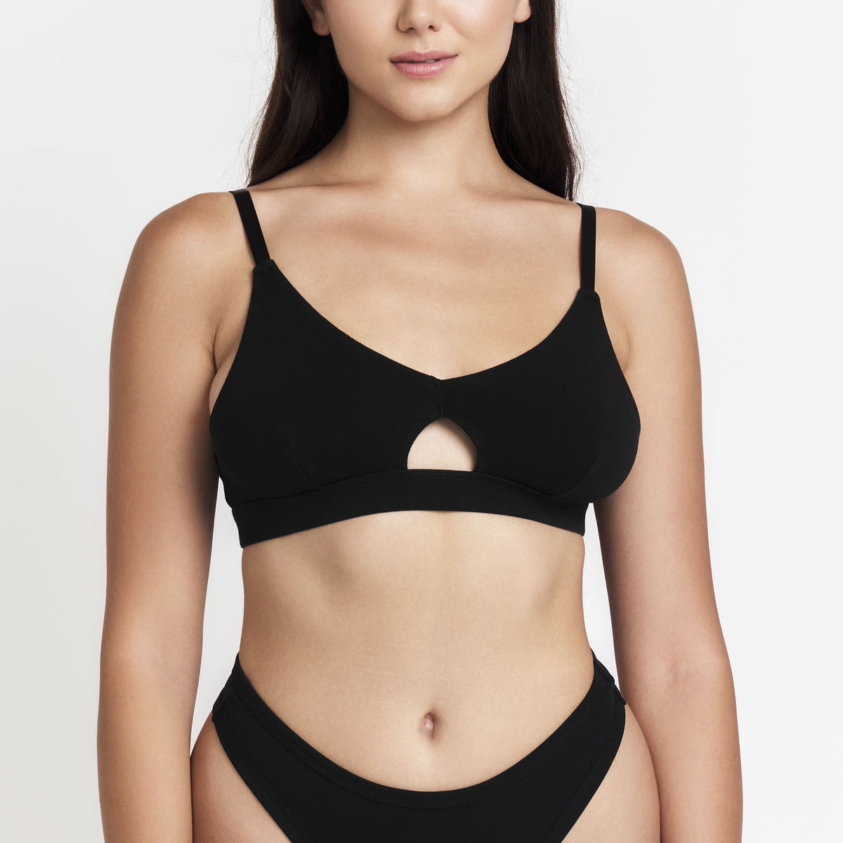 Organic Cotton & Hemp Keyhole Bra, alternate view