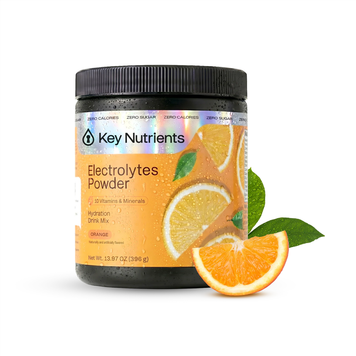 Key Nutrients Electrolyte Recovery Plus sugar-free electrolyte powder in Orange