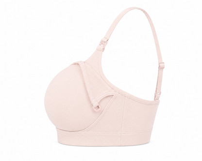 Organic Cotton Nursing Bralette in Pink, alternate view