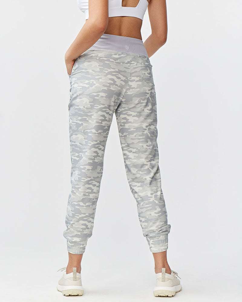 Excel Jogger 7/8 Length 28" Pant in Ash Camo, back view