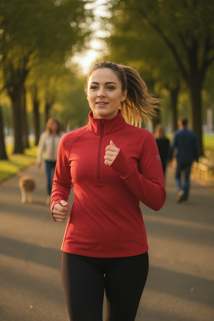 Foudy Mid-Weight Long Sleeve ½ Zip Top, product photo