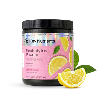 Key Nutrients Electrolyte Recovery Plus sugar-free electrolyte powder in Pink Lemonade