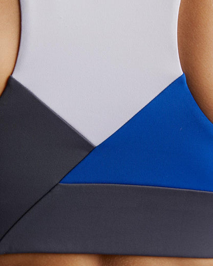 Pionxr Bra Top in Azure Carbon Opal, back view