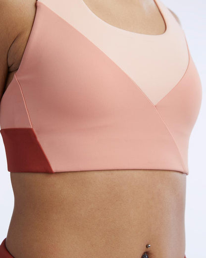 Pionxr Bra Top in Rose Cinnabar Nectar, front view