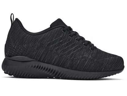 CALTO Q213 knit elevator trainer in black and charcoal grey, product photo