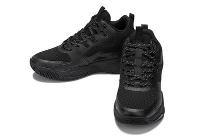 CALTO Q393 knit elevator trainer in black, product photo, alternate angle