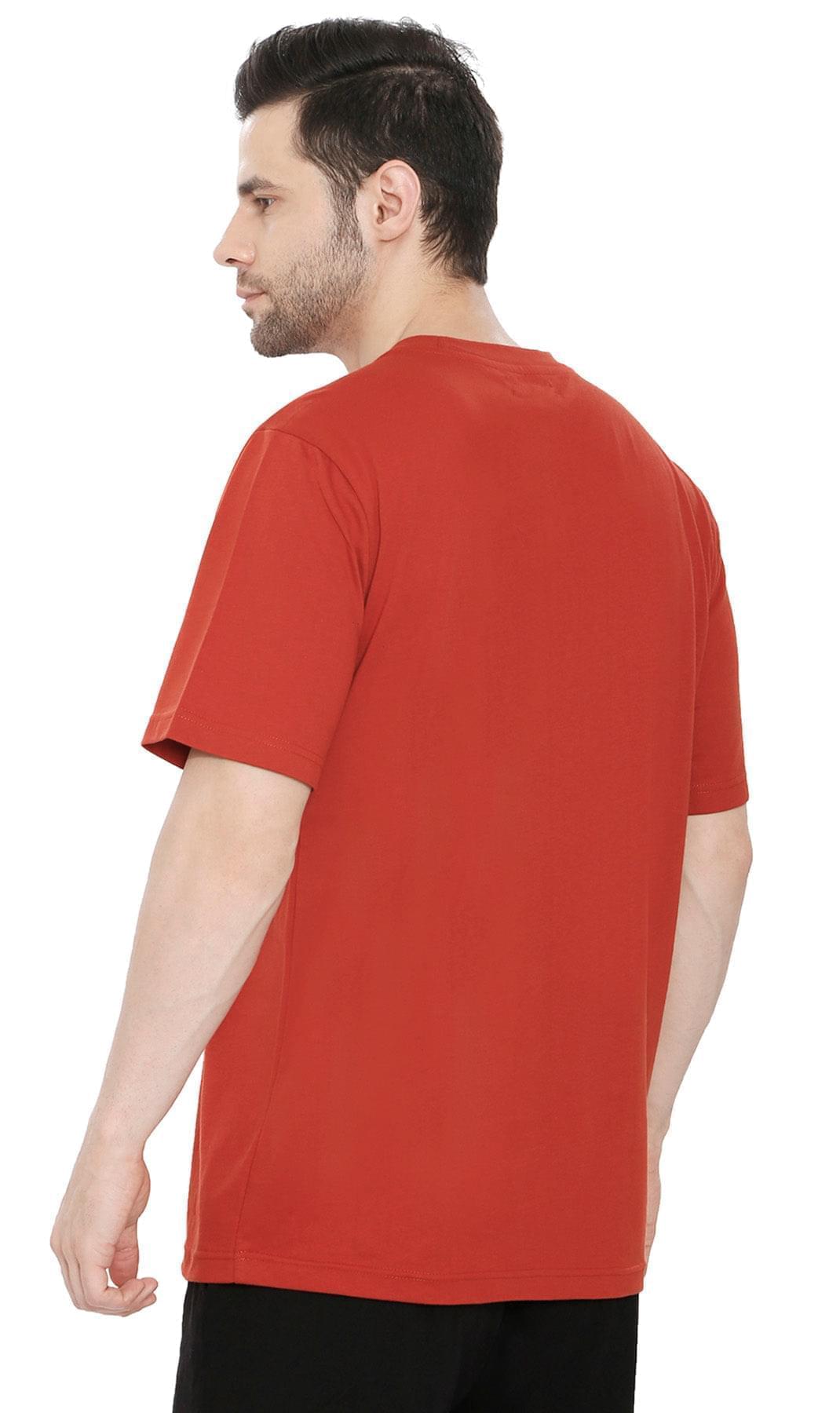 Turtle Bay men's heavyweight short sleeve crew neck t-shirt in Redwood, alternate view