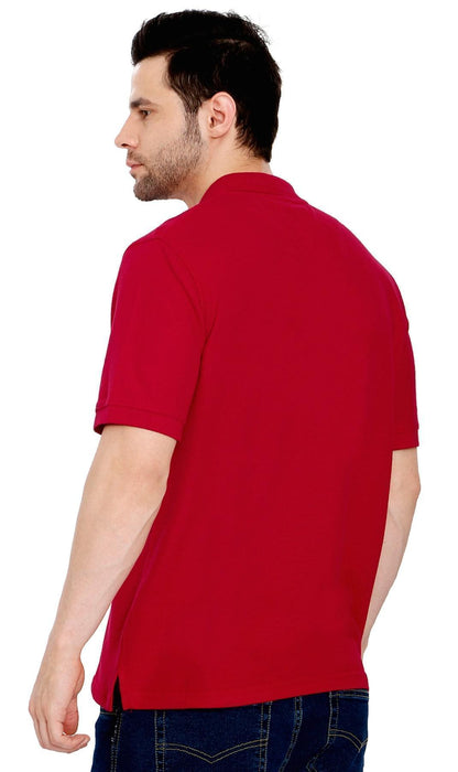 Turtle Bay men's short sleeve pique knit polo shirt in Red, alternate view
