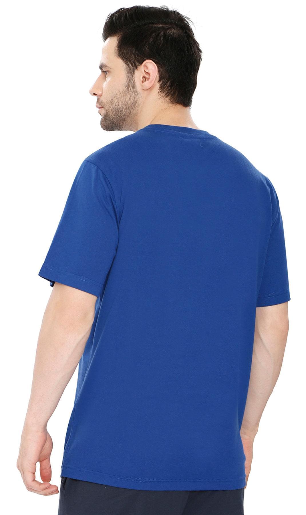 Turtle Bay men's heavyweight v-neck pocket t-shirt in Royal