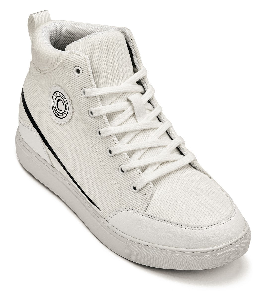 CALTO S4131 off-white corduroy sneaker boot, product photo
