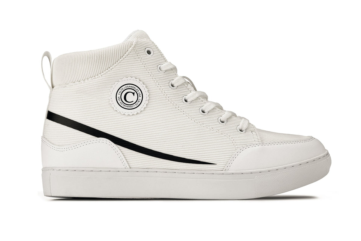 CALTO S4131 off-white corduroy sneaker boot, alternate view