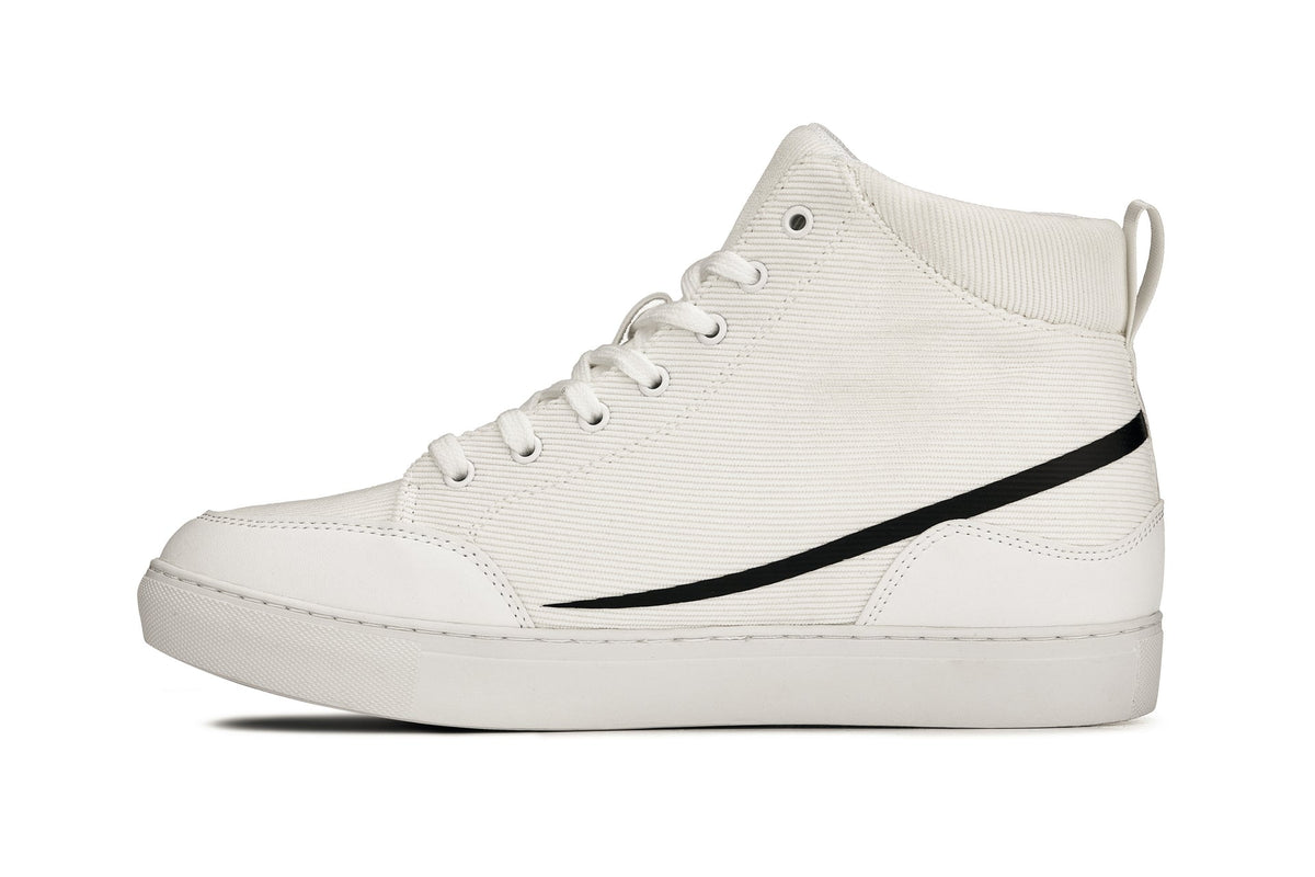CALTO S4131 off-white corduroy sneaker boot, additional detail