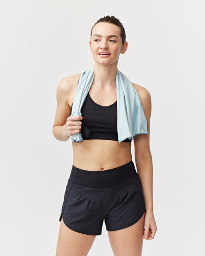 Sheva Women's High Rise Running Shorts in Black