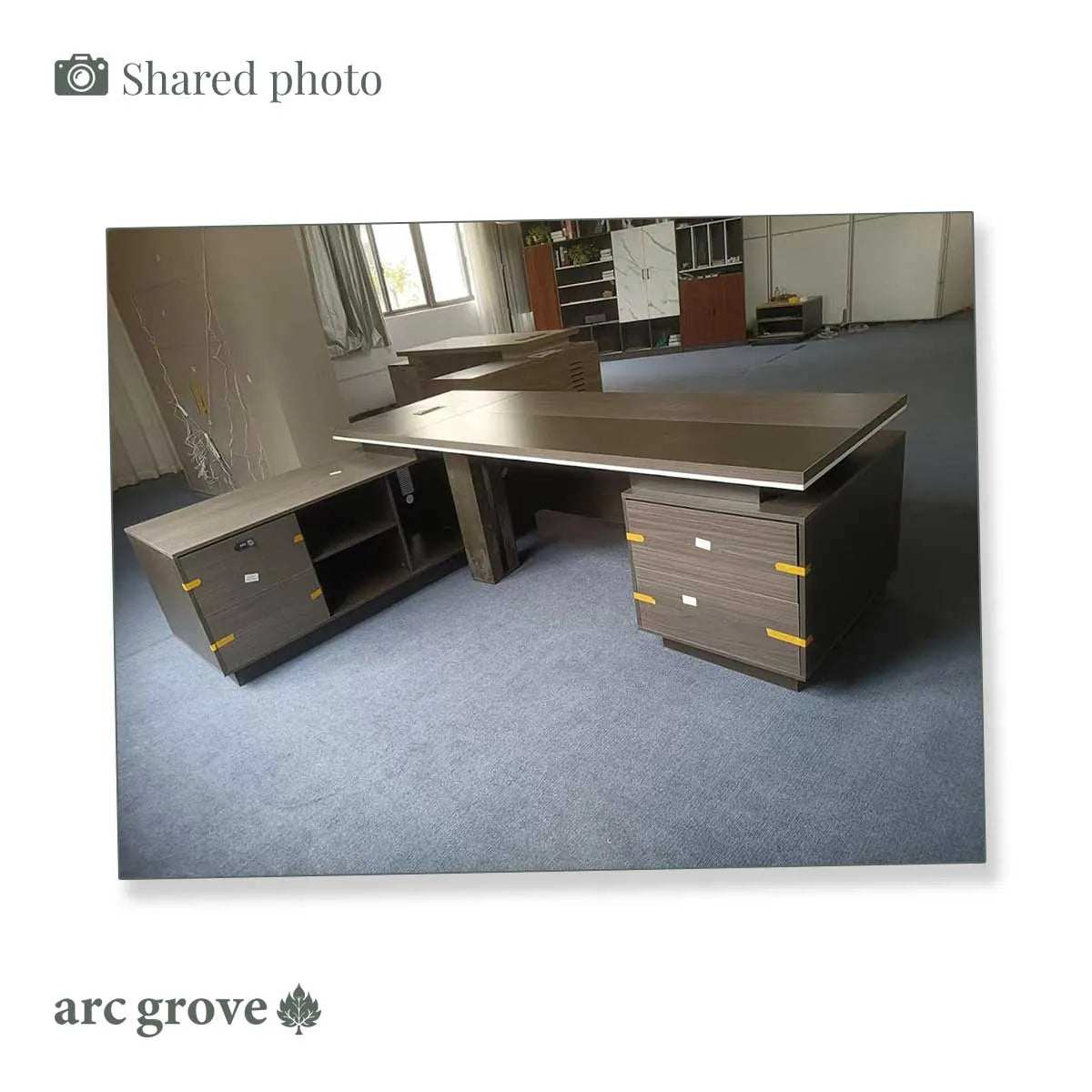 Arc Grove August L-shaped executive desk, product photo 1
