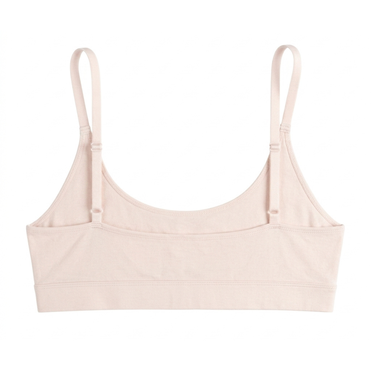 Net Positive organic cotton Scoop Bralette in Pink, back view