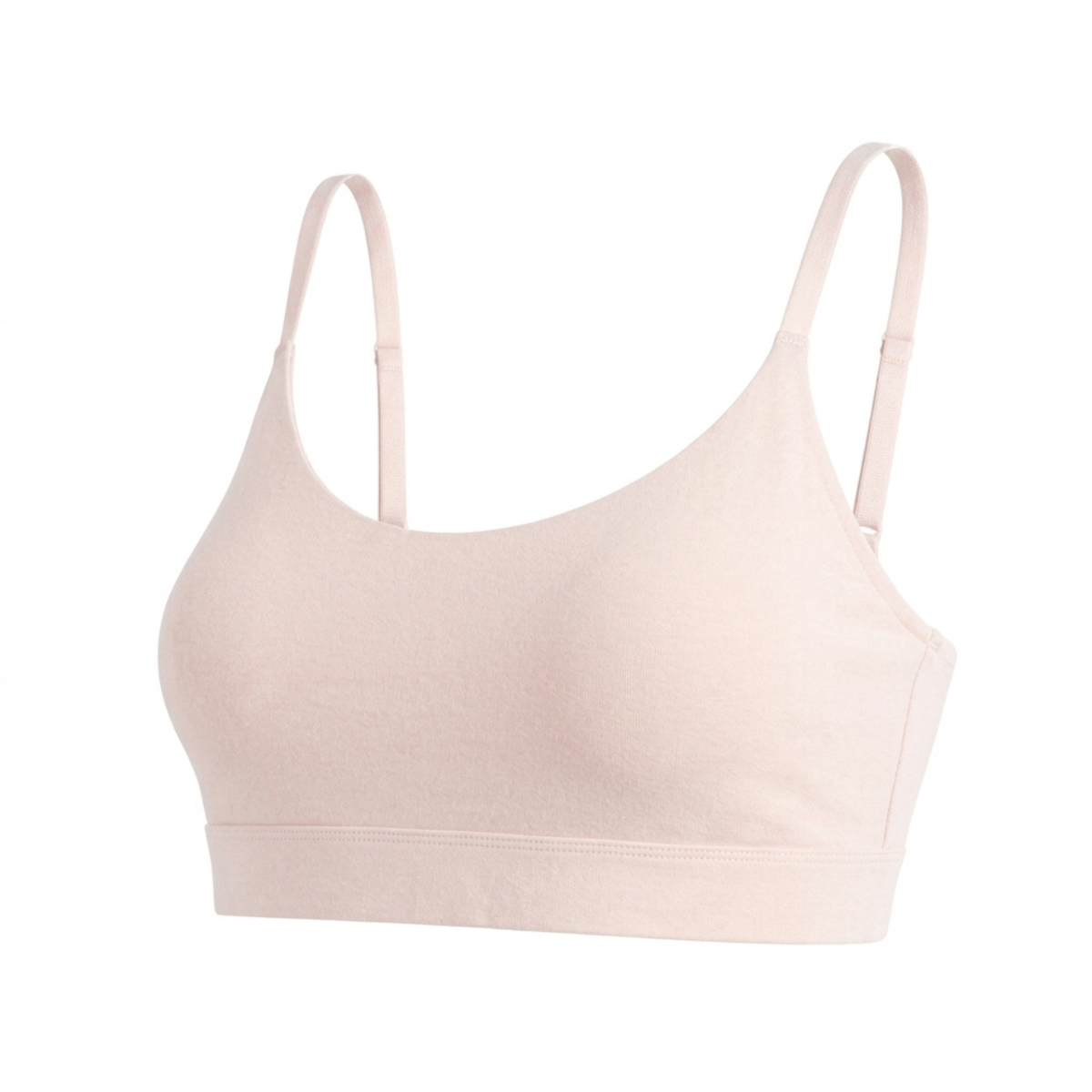Net Positive organic cotton Scoop Bralette in Pink, side view