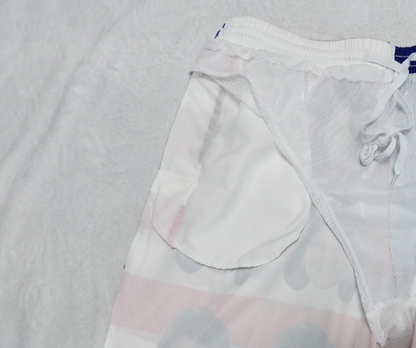 Baha Ranch Vintage Cowboy Collage western men's swim trunk shorts, additional detail (2)