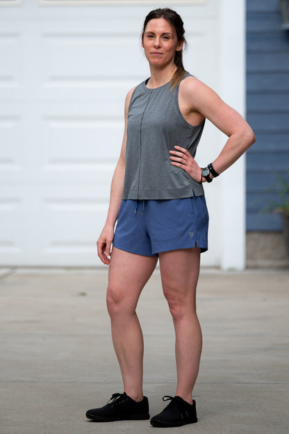 Indie 2.0 Women's Sport Shorts, styled photo, alternate view