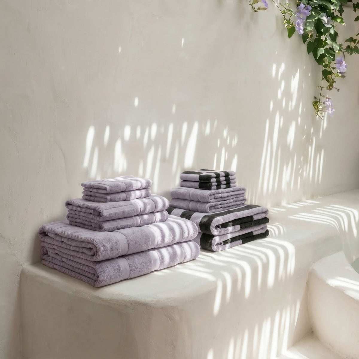 Italic Shadmoor Geometric Australian Cotton Bath Sheets