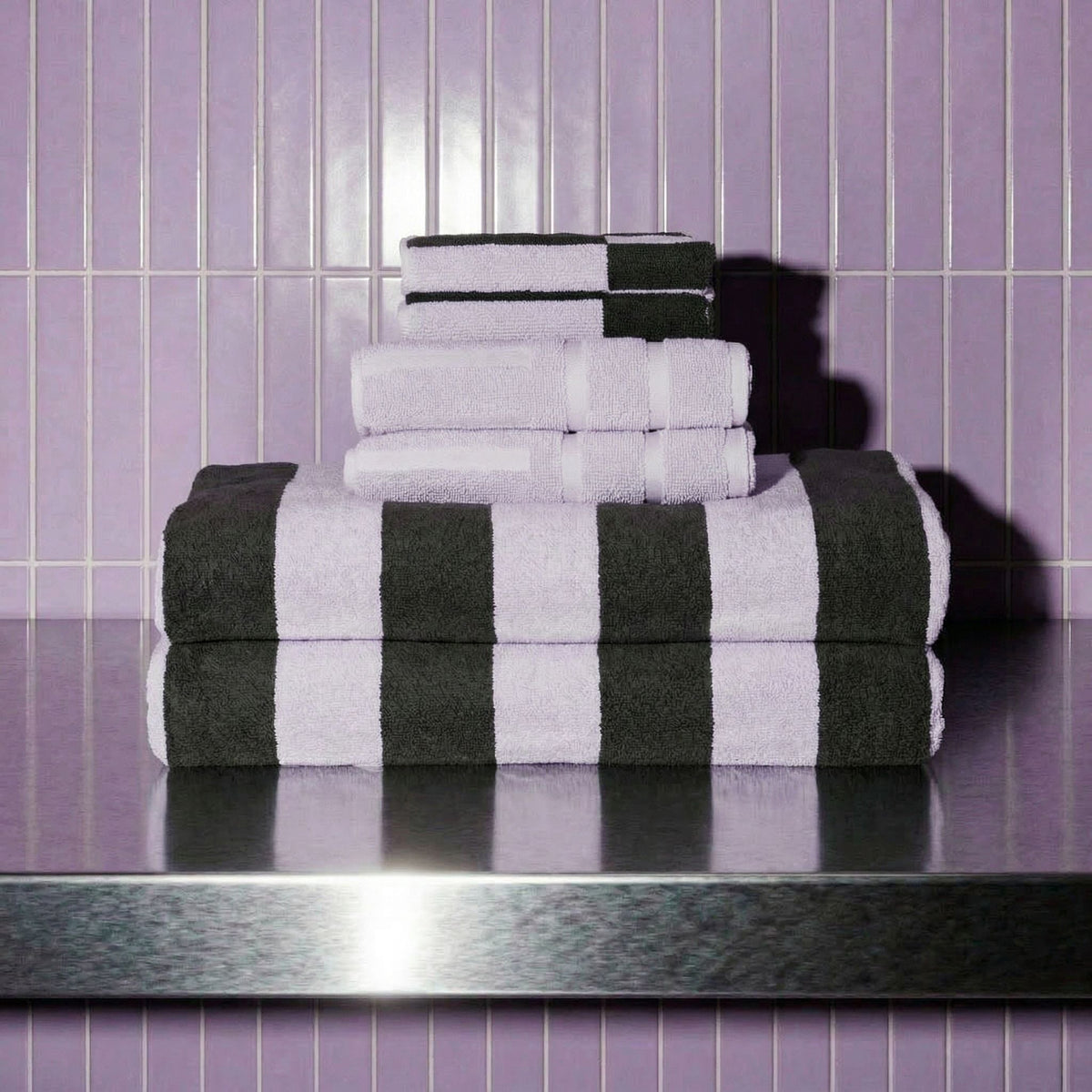 Italic Shadmoor Geometric Australian Cotton Bath Sheets