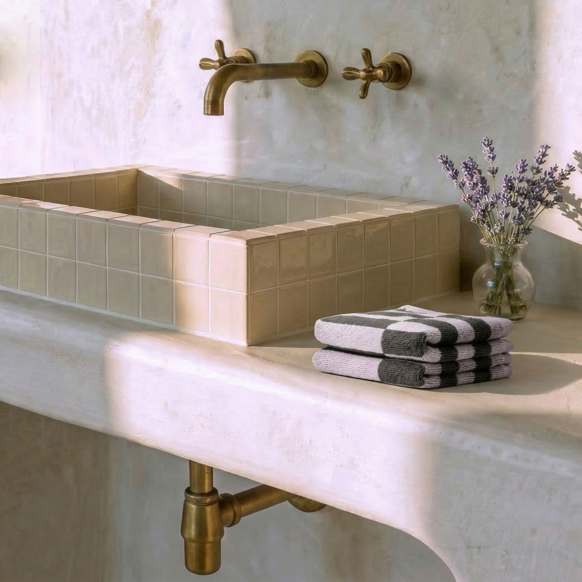 Italic Shadmoor Geometric Australian Cotton Bath Sheets