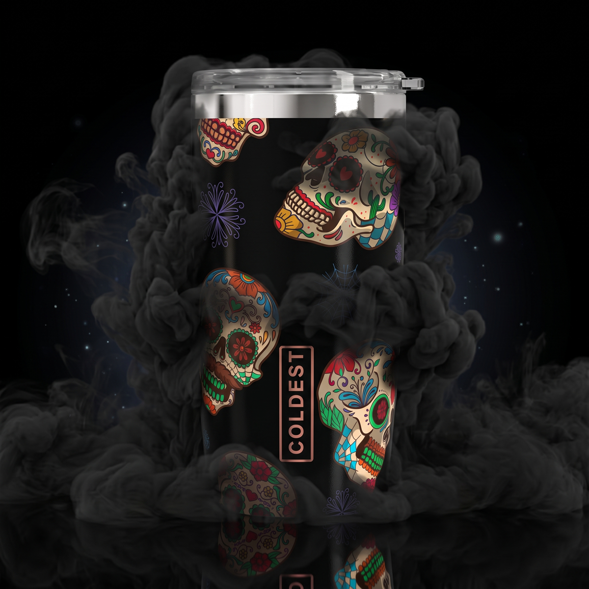 Coldest 20 oz Tumbler v2 in Sugar Skulls
