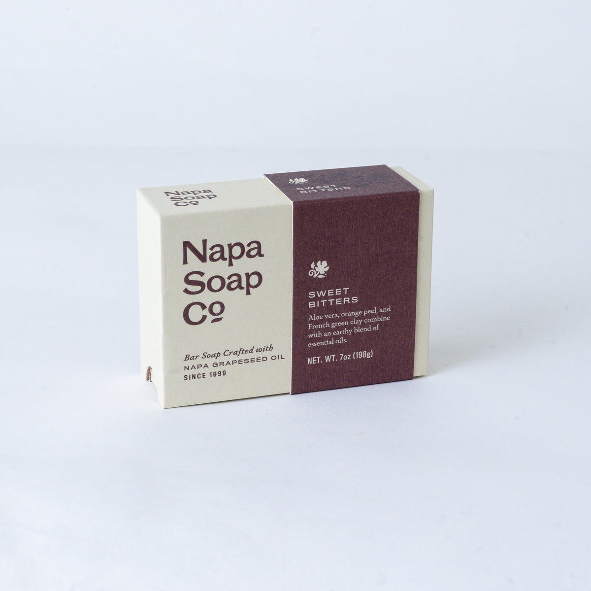 Sweet Bitters Bar Soap in its printed carton, on a white background