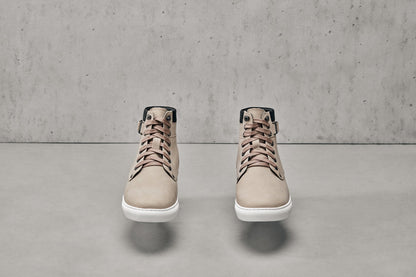 CALTO T53122 nubuck high-top elevator sneak-boot in taupe, main product photo