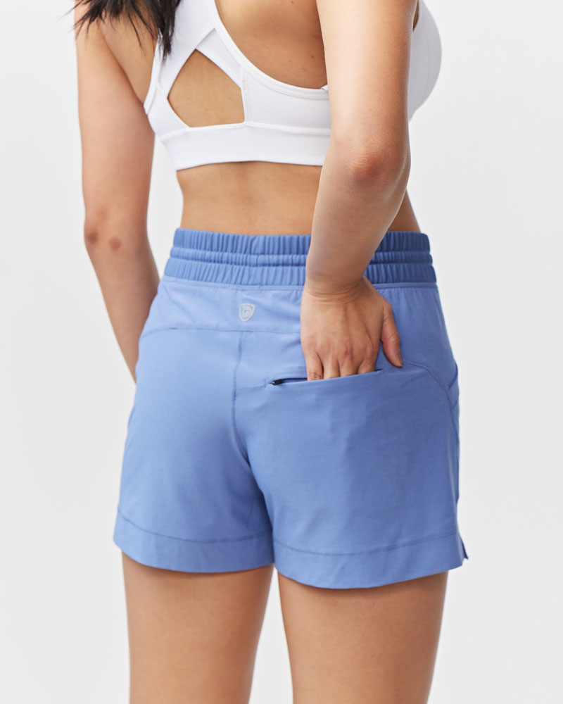 Triple V Womens Athletic Shorts in Coastal, additional detail