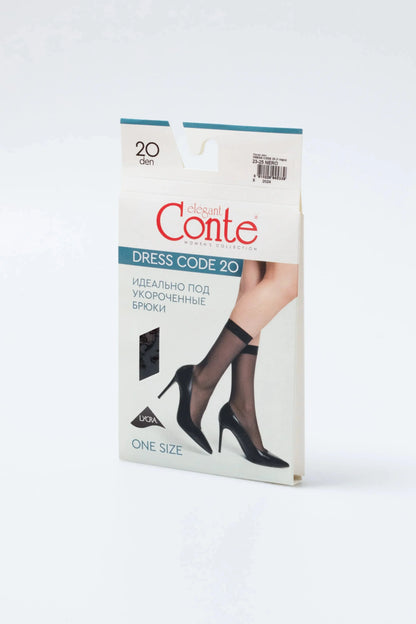 Conte Dress Code 20 den sheer socks, styled photo