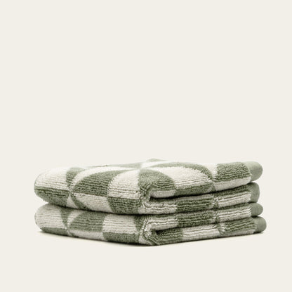 Italic Umbra Triangle-Print Australian Cotton Bath Towels